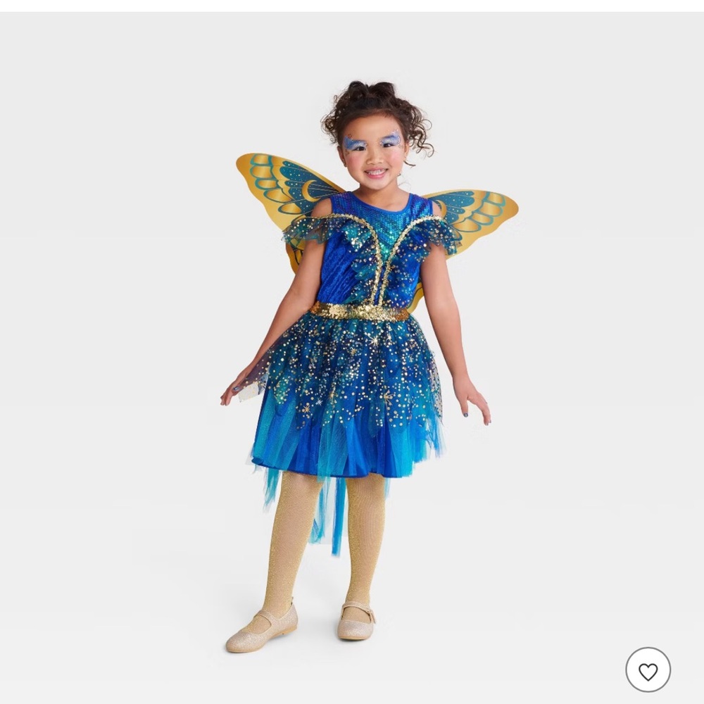 Target Blue and Gold Kids Butterfly Costume
